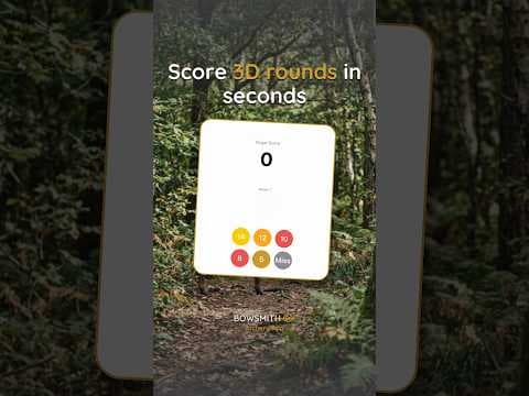 Scoring a 3D archery round, one tap per target